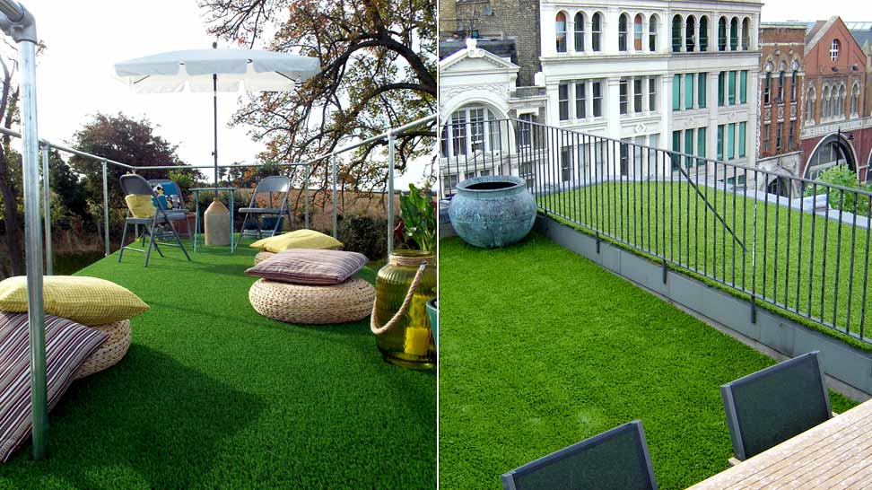 Artificial Grass on Roof