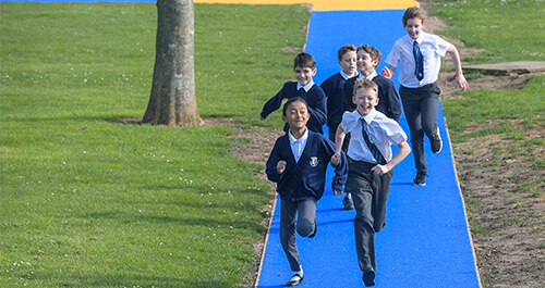 Daily Mile Track installed by LazyLawn