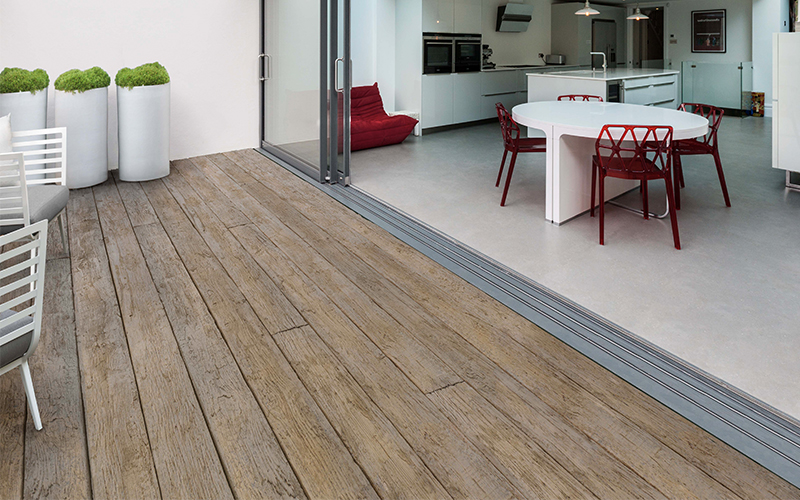 Millboard decking in Natural