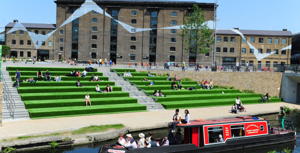 King's Cross Installation of Artificial Lawn