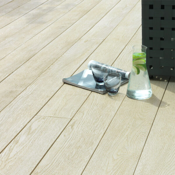 Enhanced Grain Millwood Decking- Limed Oak