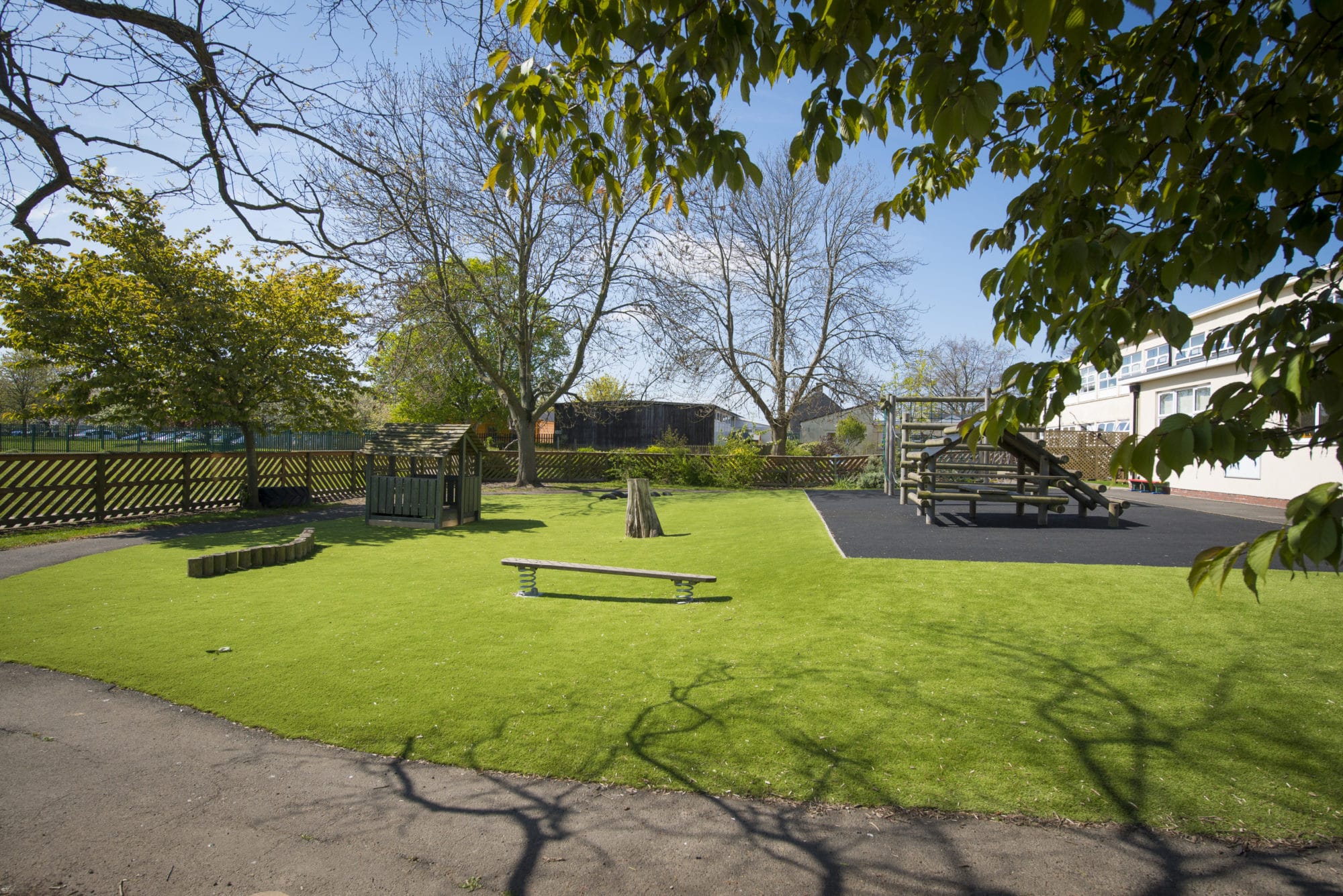 LazyPlay artificial grass at playground