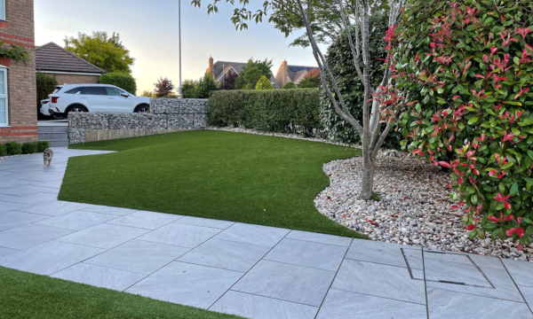 LazyLawn Mode 36mm artificial grass on someones front garden