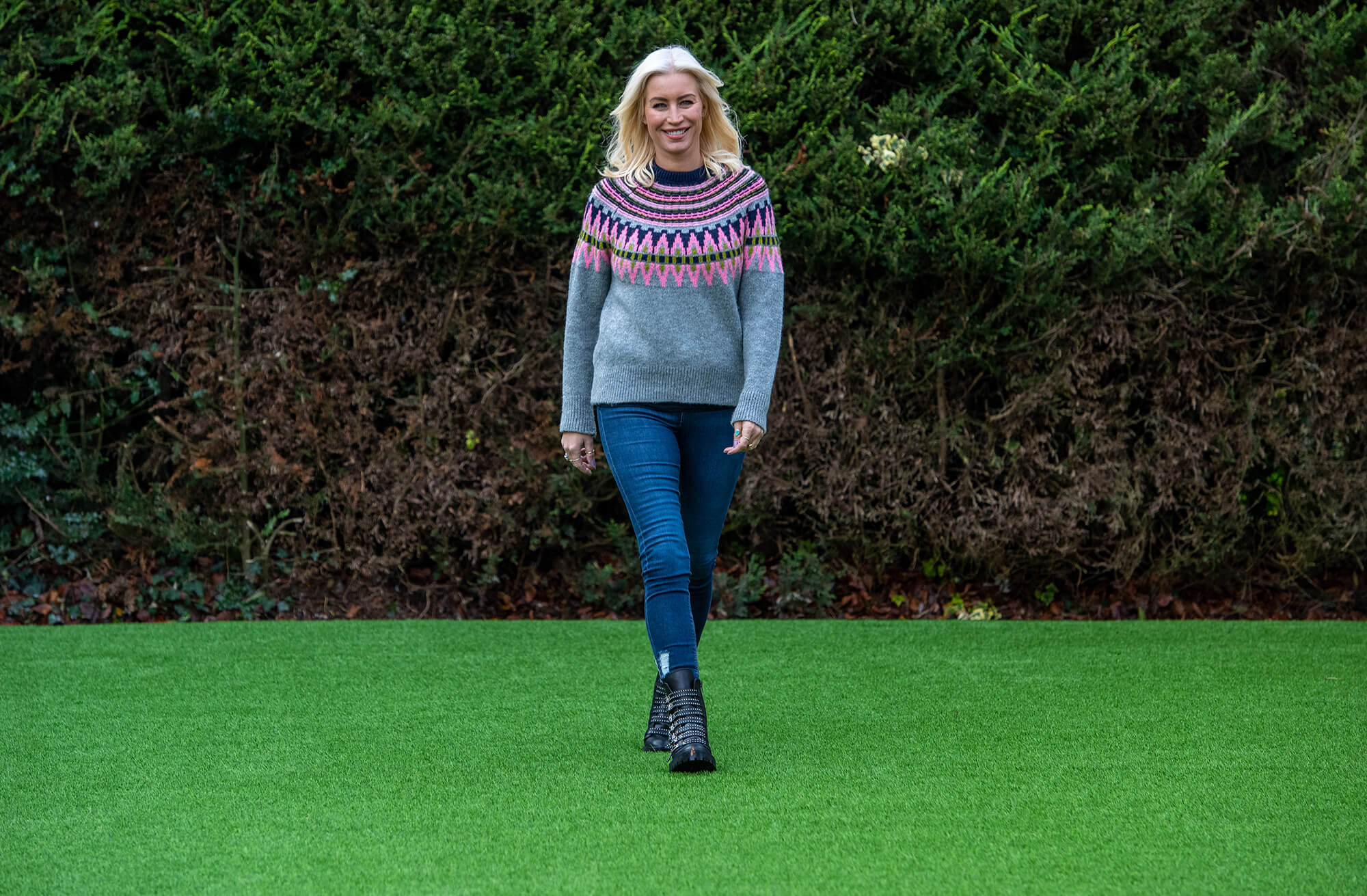 Denise Van Outen on LazyLawn artificial grass