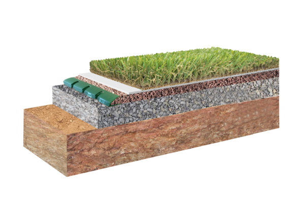 Artificial Grass fitting- cross section image