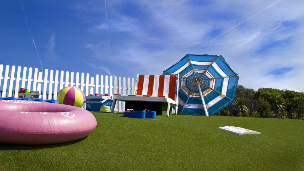 Beach Scene on LazyLawn grass