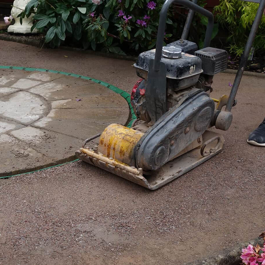 A picture of granite being laid for VertEdge