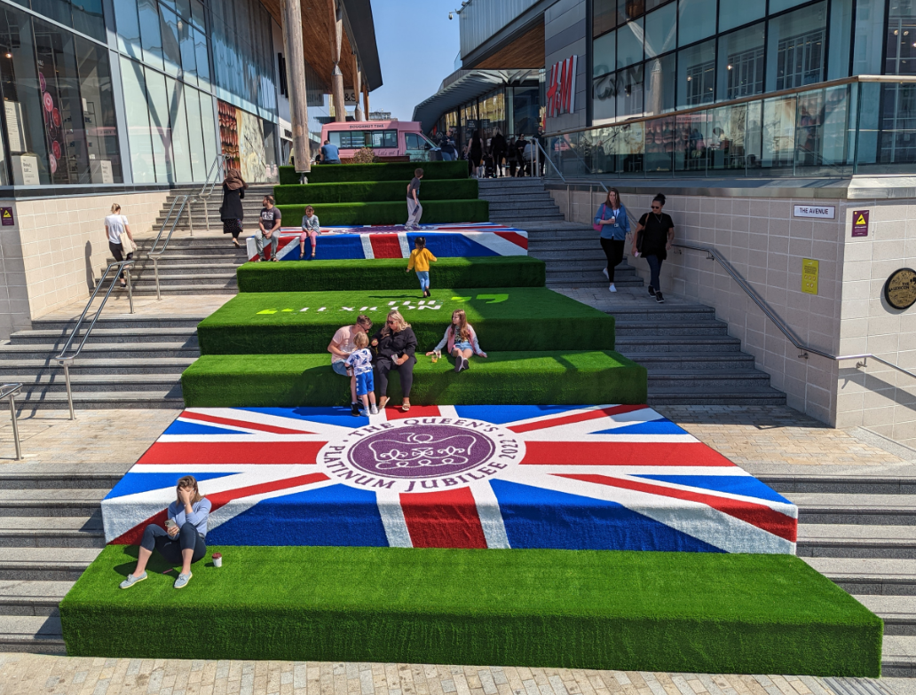 Image of LazyLawn artificial grass outside the Lexicon