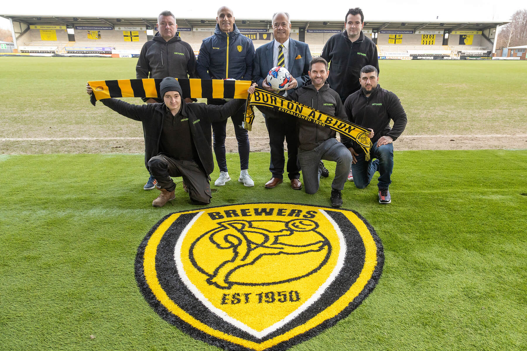 LazyLawn Artificial Grass in Burton Albion's stadium