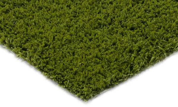 Angled picture of LazyLawn Play artificial grass in green