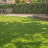 Image of artificial grass & millboard decking in a garden