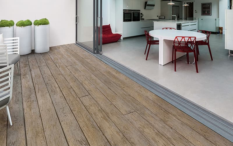 Natural wood millboard decking